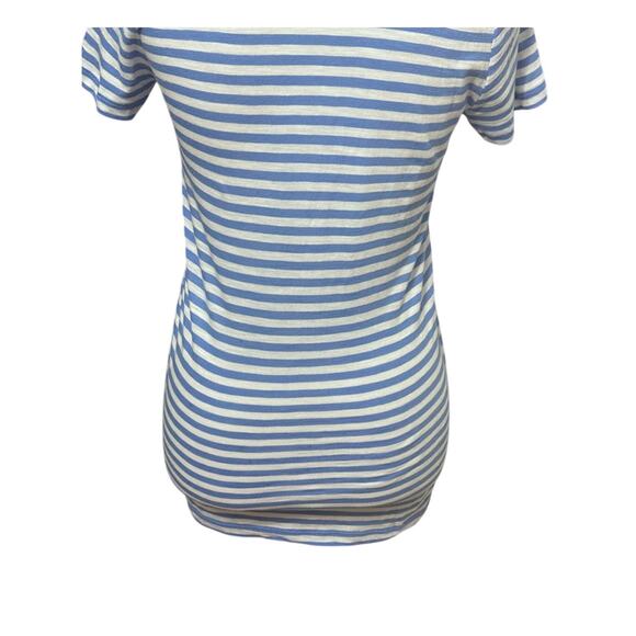 Caslon T-Shirt Scoop Neck Short Sleeves Comfortable Striped Blue White XXS NWOT - Picture 6 of 8